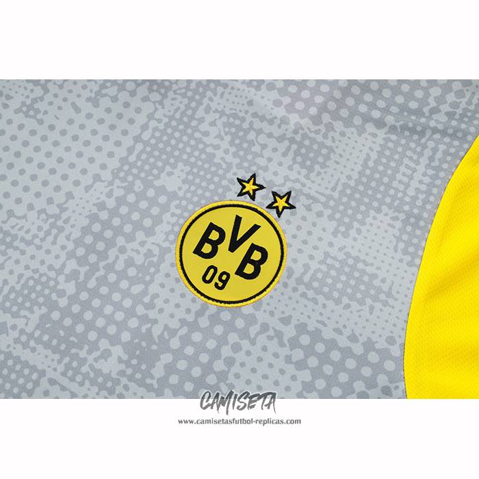 Chandal del Borussia Dortmund 2025-2026 Manga Corta Gris - Pantalon Corto